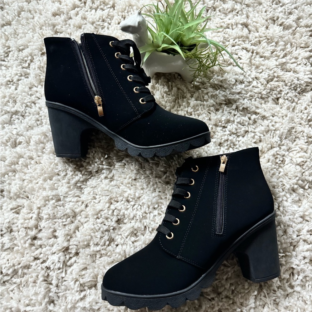 Brand new with tags black ankle fashion super cute high heels party boot… - Picture 2 of 4